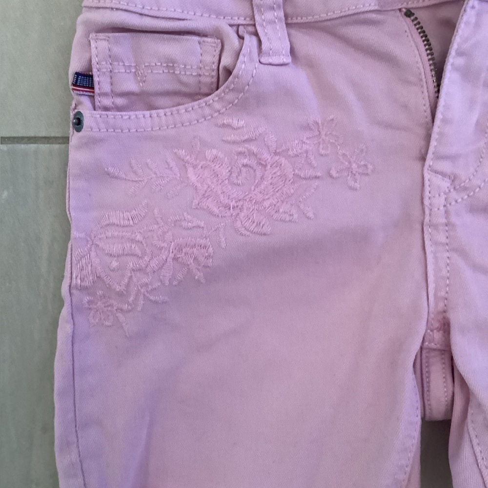 Pink Button-Up Denim Shorts - Picture 2 of 5